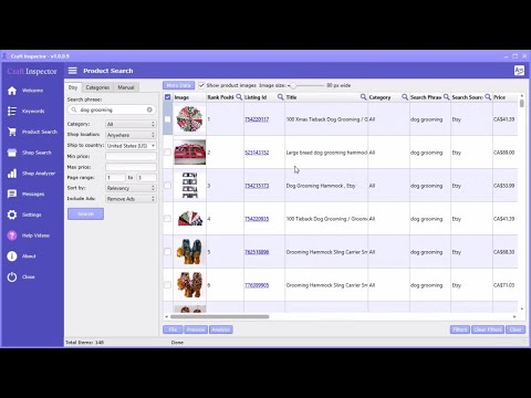 Craft Inspector Review Demo - Etsy Product Research Software Spy Tool